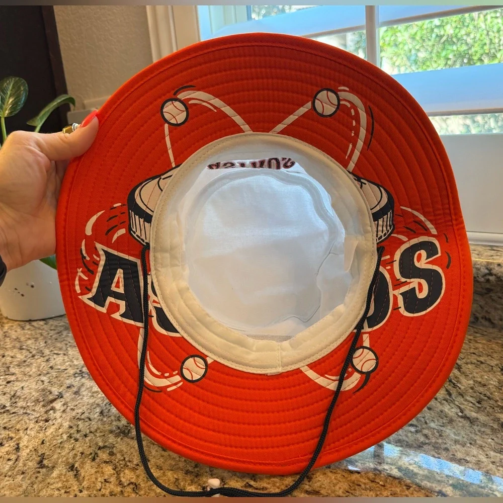 Houston Astros Bucket Hat – White & Orange Wide Brim